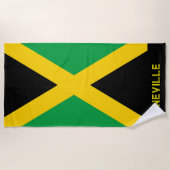 Patriotic Flag of Jamaica ビーチタオル (正面)
