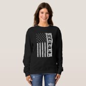 Patriotic Flag US Soccer Tee, American Flag Soccer スウェットシャツ (正面フル)