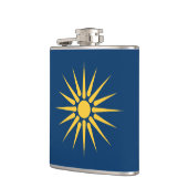 Patriotic flask with Flag of Macedonia, Greece フラスク (左)