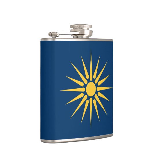Patriotic flask with Flag of Macedonia, Greece フラスク (右)