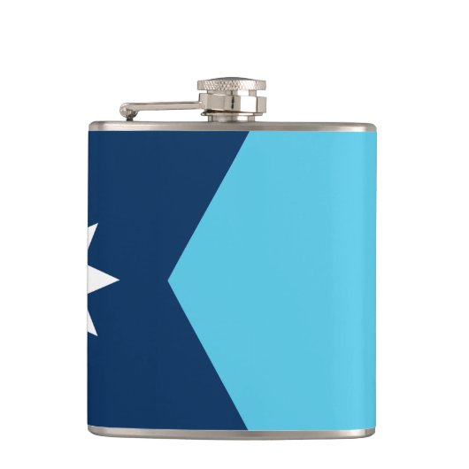 Patriotic flask with Flag of Minnesota, USA フラスク (正面)