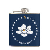 Patriotic flask with Flag of Mississippi State, US フラスク (正面)