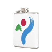 Patriotic flask with Flag of Seoul, South Korea フラスク (左)