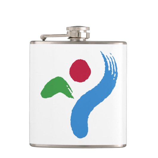 Patriotic flask with Flag of Seoul, South Korea フラスク (正面)