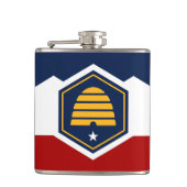 Patriotic flask with Flag of Utah, USA フラスク (正面)