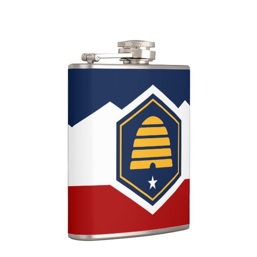 Patriotic flask with Flag of Utah, USA フラスク (右)