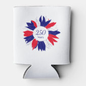 Patriotic Floral 4th of July Bbq 250 Anniversary  缶クーラー (正面)