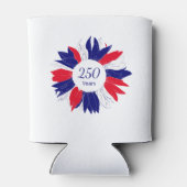 Patriotic Floral 4th of July Bbq 250 Anniversary  缶クーラー (裏面)