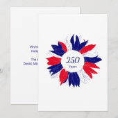 Patriotic Floral 4th of July USA 250 Anniversary シーズンカード (正面/裏面)
