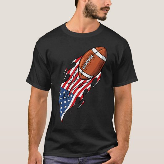 Patriotic Football 4Th Of Tシャツ (正面)