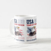 Patriotic Freedom America's 250th Anniversary コーヒーマグカップ (正面左)