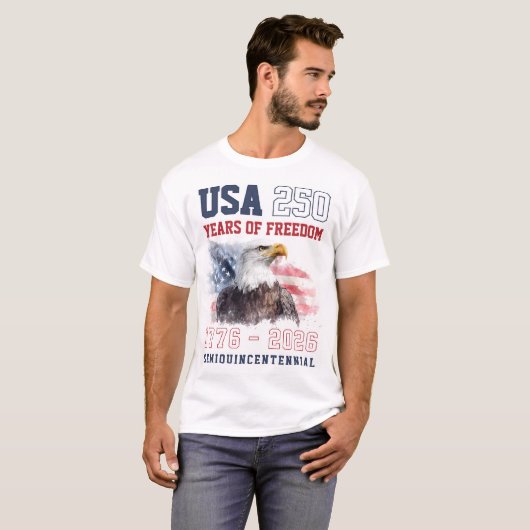Patriotic Freedom America's 250th Anniversary Tシャツ (正面フル)