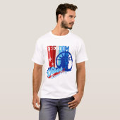 Patriotic Freedom Vibes USA T-Shirt Tシャツ (正面フル)