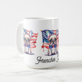 Patriotic French bulldog frenchie mom コーヒーマグカップ (正面左)