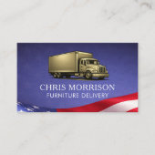 Patriotic Furniture Delivery Truck Driver Trucking 名刺 (正面)