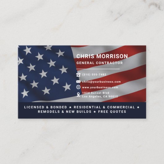Patriotic General Contractor Professional 名刺 (正面)