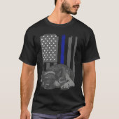 Patriotic German Shepherd America Flag 4th of July Tシャツ (正面)