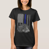 Patriotic German Shepherd America Flag 4th of July Tシャツ (正面)