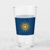 Patriotic glass cup with flag of Macedonia, Greece タンブラーグラス (裏面)