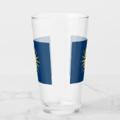 Patriotic glass cup with flag of Macedonia, Greece タンブラーグラス (右)