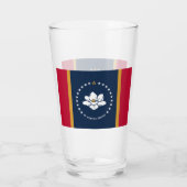 Patriotic glass cup with flag of Mississippi タンブラーグラス (裏面)