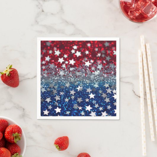 Patriotic Glitter スタンダードカクテルナプキン (インサイチュ)
