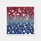 Patriotic Glitter スタンダードカクテルナプキン (正面)
