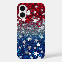 Patriotic Glitter iPhone 16ケース