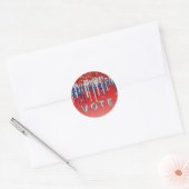 Patriotic Glitter Drip Americana Vote ラウンドシール (封筒)