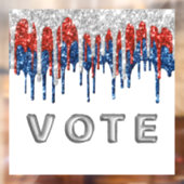 Patriotic Glitter Drip Border Vote ウィンドウサイン (シート2)