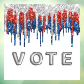 Patriotic Glitter Drip Border Vote ウィンドウサイン (シート3)