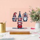 Patriotic Gnome Trio Vintage Vector Design_1 アクリルサイン (ウェディング)