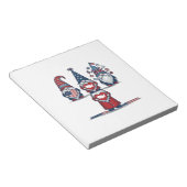 Patriotic Gnome Trio Vintage Vector Design_1 ノートパッド (アングル)