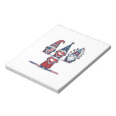 Patriotic Gnome Trio Vintage Vector Design_1 ノートパッド (回転)