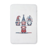 Patriotic Gnome Trio Vintage Vector Design_1 バスマット (正面縦)