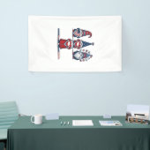 Patriotic Gnome Trio Vintage Vector Design_1 横断幕 (トレードショー)