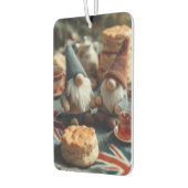 Patriotic Gnomes Enjoying British Afternoon Tea カーエアーフレッシュナー (左)