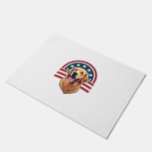 Patriotic Golden Retriever Arc Layout Shirt 2 ドアマット (アングル)