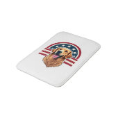 Patriotic Golden Retriever Arc Layout Shirt 2 バスマット (アングル)
