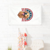 Patriotic Golden Retriever Arc Layout Shirt 2 横断幕 (インサイチュ)