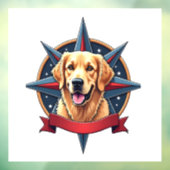 Patriotic Golden Retriever Compass Star Tee 2 ウィンドウサイン (シート3)