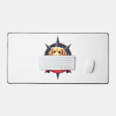Patriotic Golden Retriever Compass Star Tee 2 デスクマット (キーボード&マウス)