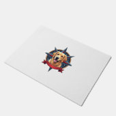 Patriotic Golden Retriever Compass Star Tee 2 ドアマット (アングル)