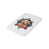 Patriotic Golden Retriever Compass Star Tee 2 バスマット (アングル)
