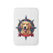 Patriotic Golden Retriever Compass Star Tee 2 バスマット (正面縦)