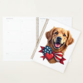 Patriotic Golden Retriever Lover Vintage Shirt プランナー手帳 (ディスプレー)