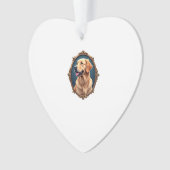 Patriotic Golden Retriever Oval Cameo Shirt 2 オーナメント (正面)