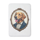 Patriotic Golden Retriever Portrait Vintage Tee バスマット (正面縦)