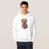 Patriotic Golden Retriever Rescue Vintage Tee 4 パーカ (正面フル)