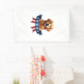 Patriotic Golden Retriever Ribbon Bridge Tee 横断幕 (インサイチュ)